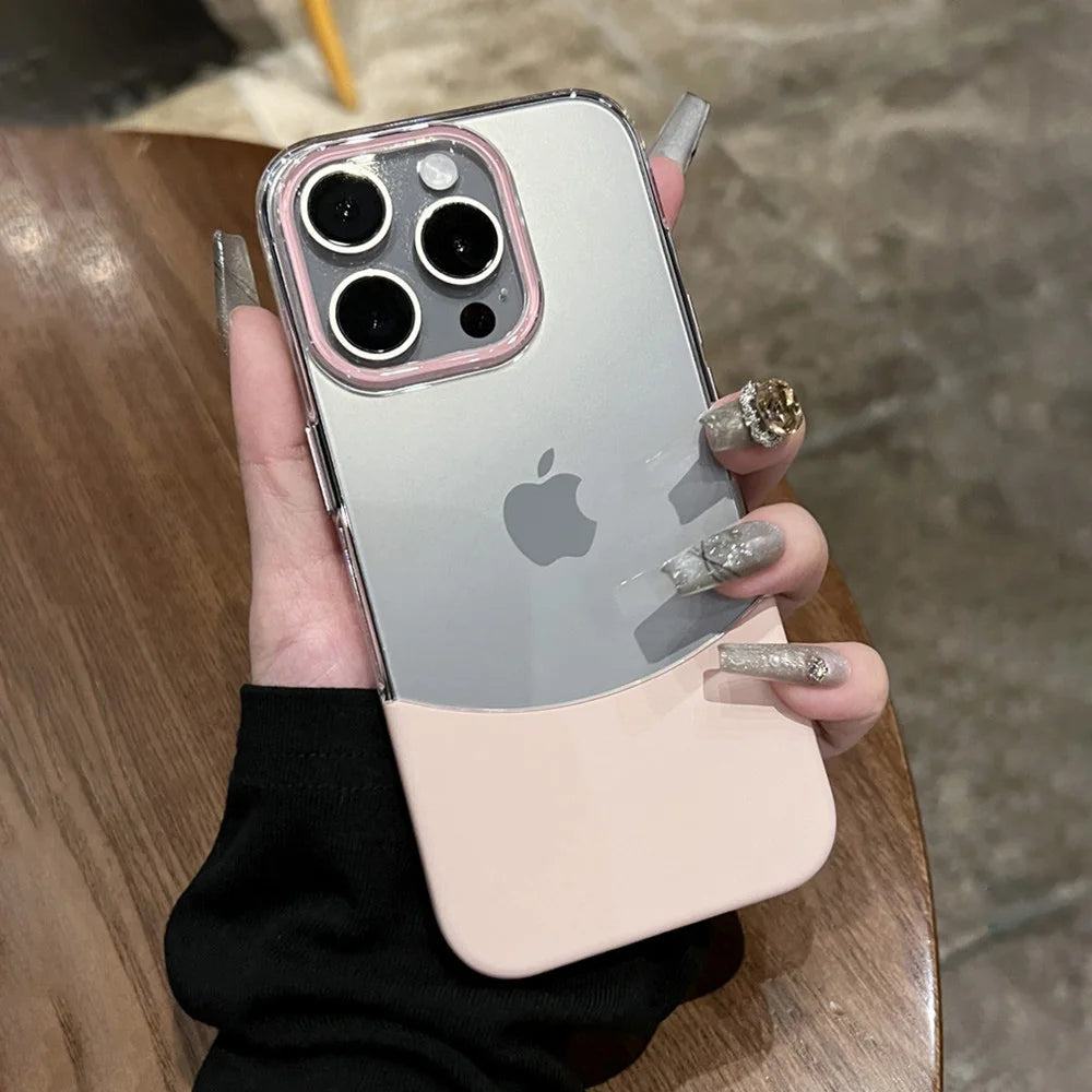 Transparent splice color removable shockproof case - product image