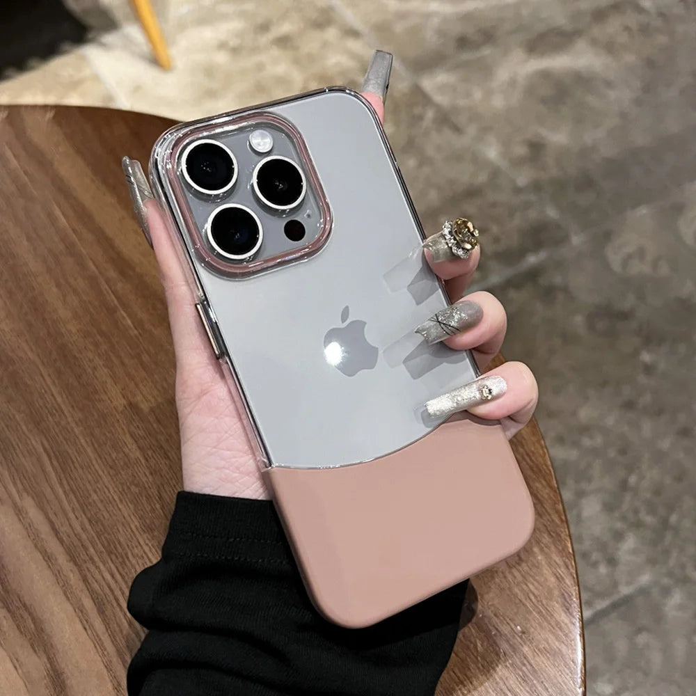 Transparent splice color removable shockproof case - product image