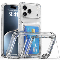 Transparent Wallet Slot Card Holder Stand Phone Case