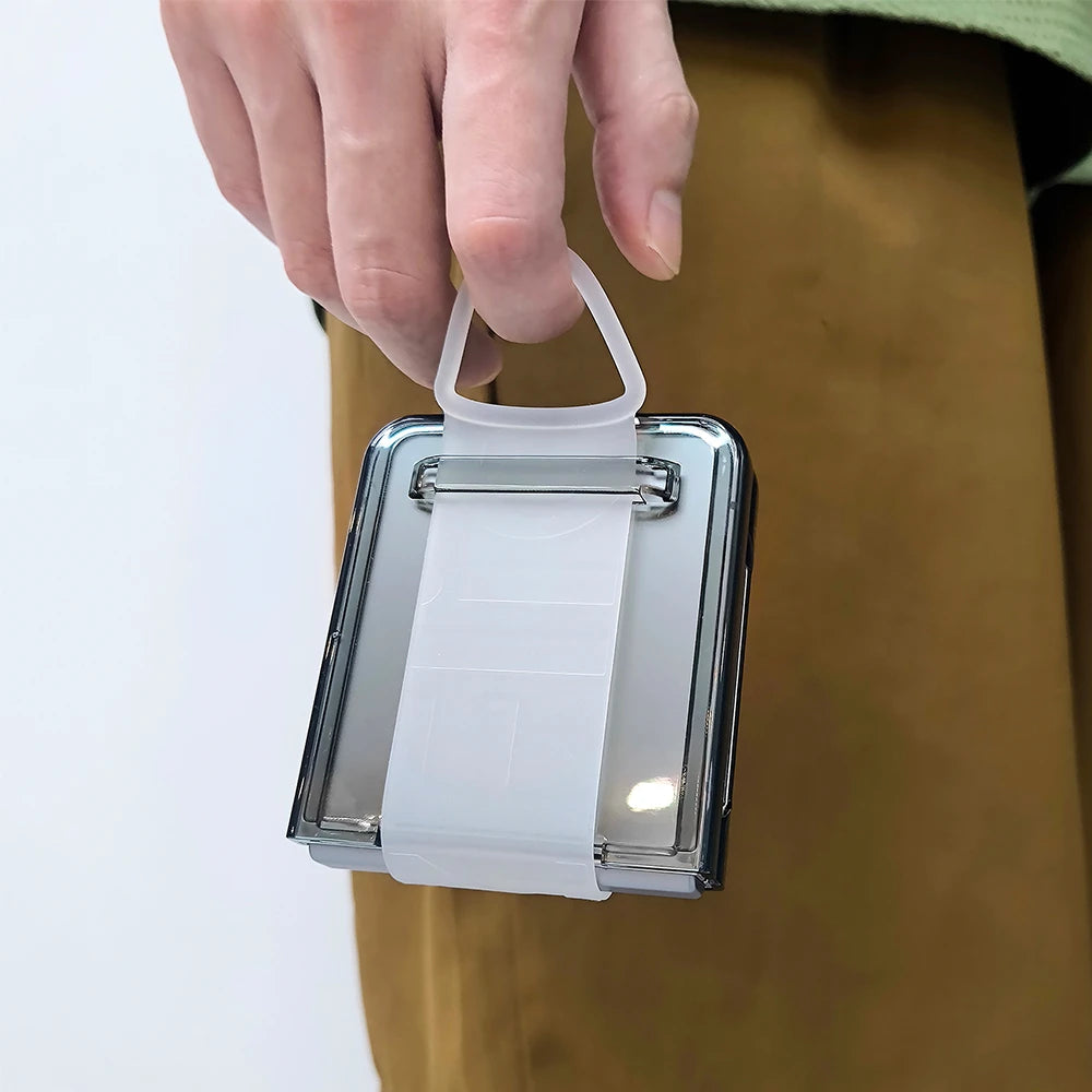 Transparent wrist strap ring holder shockproof hard case samsung z flip - product image