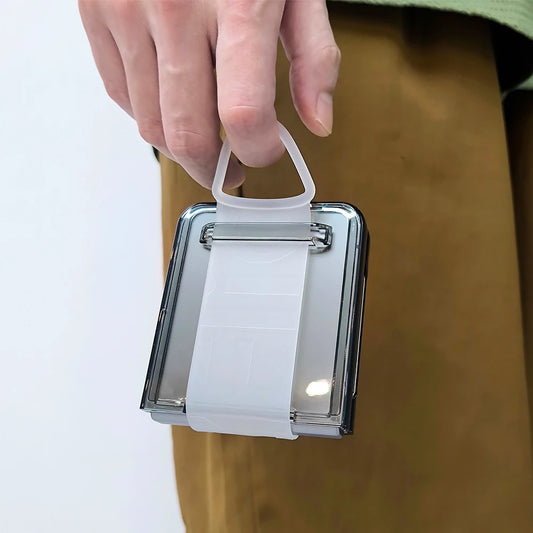 Transparent wrist strap ring holder shockproof hard case samsung z flip - product image