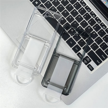 Transparent wrist strap ring holder shockproof hard case samsung z flip - product image