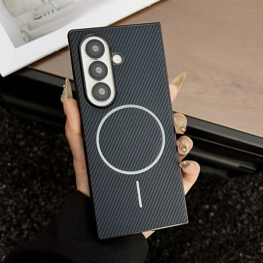 Ultra thin carbon fiber magnetic shockproof case samsung fold - product image