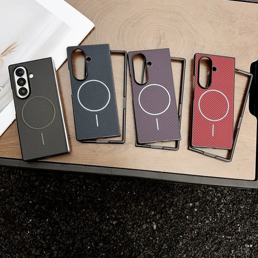 Ultra thin carbon fiber magnetic shockproof case samsung fold - product image