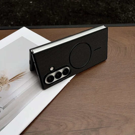 Ultra thin carbon fiber magnetic shockproof case samsung fold - product image