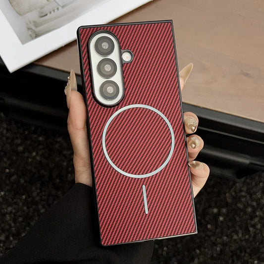 Ultra thin carbon fiber magnetic shockproof case samsung fold - product image