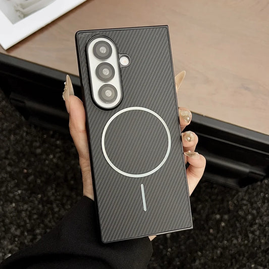 Ultra thin carbon fiber magnetic shockproof case samsung fold - product image