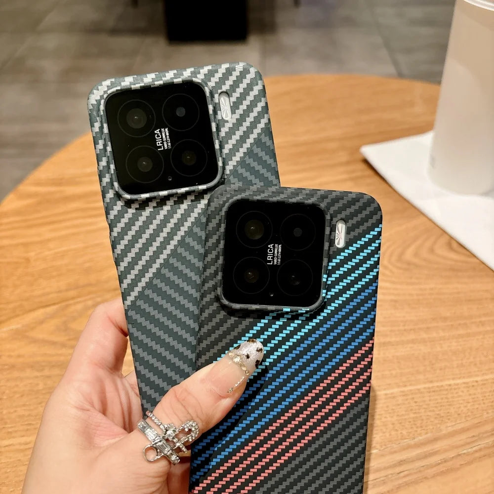 Ultra thin carbon fiber magnetic shockproof case with wireless charge - product image