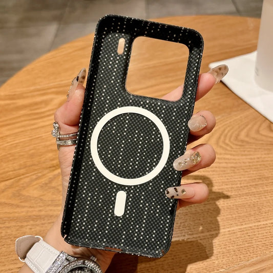 Ultra thin carbon fiber magnetic shockproof case with wireless charge - product image