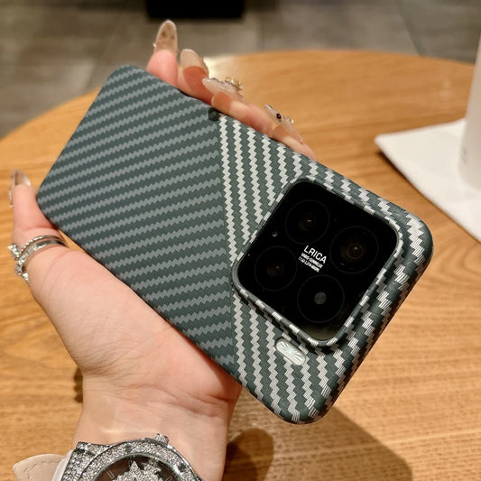 Ultra thin carbon fiber magnetic shockproof case with wireless charge - product image