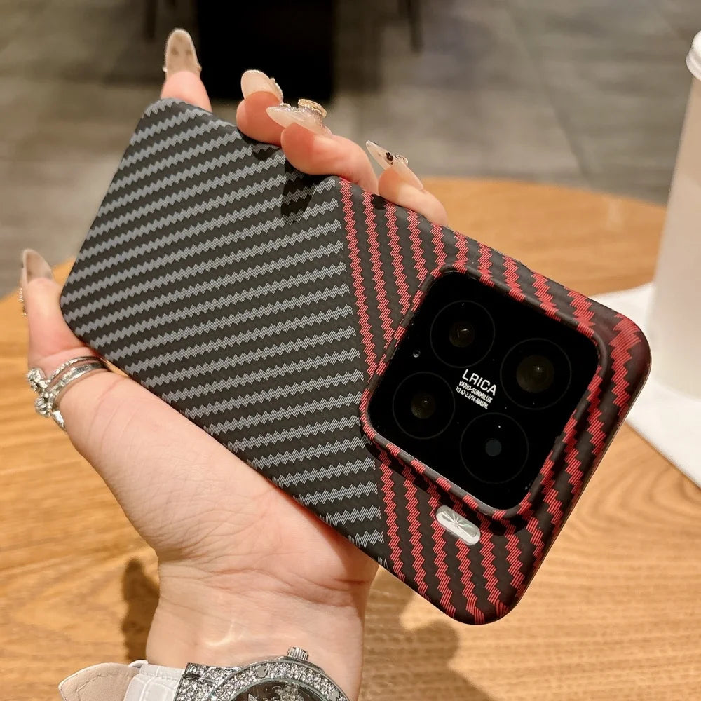 Ultra thin carbon fiber magnetic shockproof case with wireless charge - product image