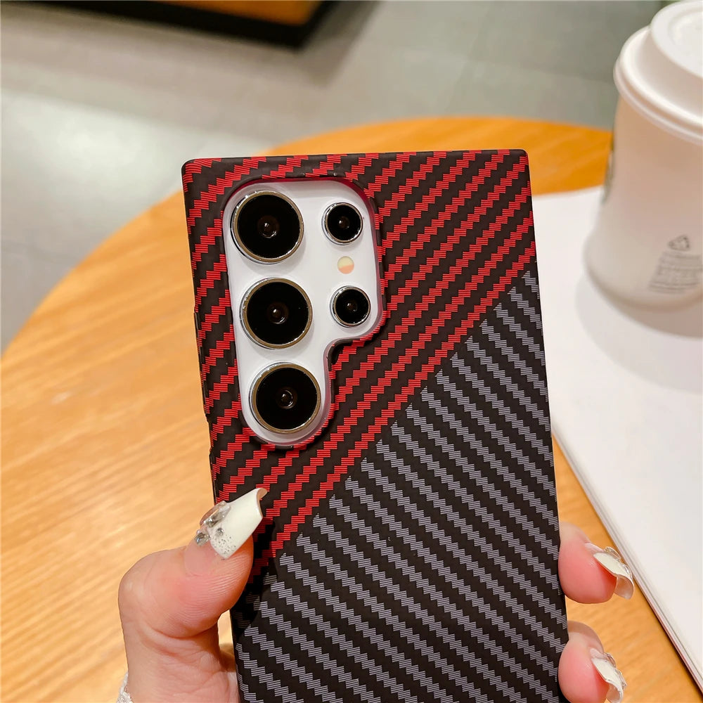 Ultra thin carbon fiber shockproof phone case samsung - product image