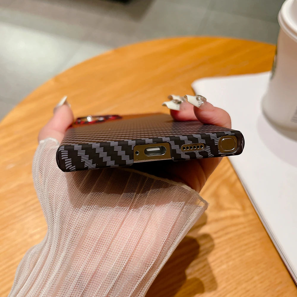 Ultra thin carbon fiber shockproof phone case samsung - product image