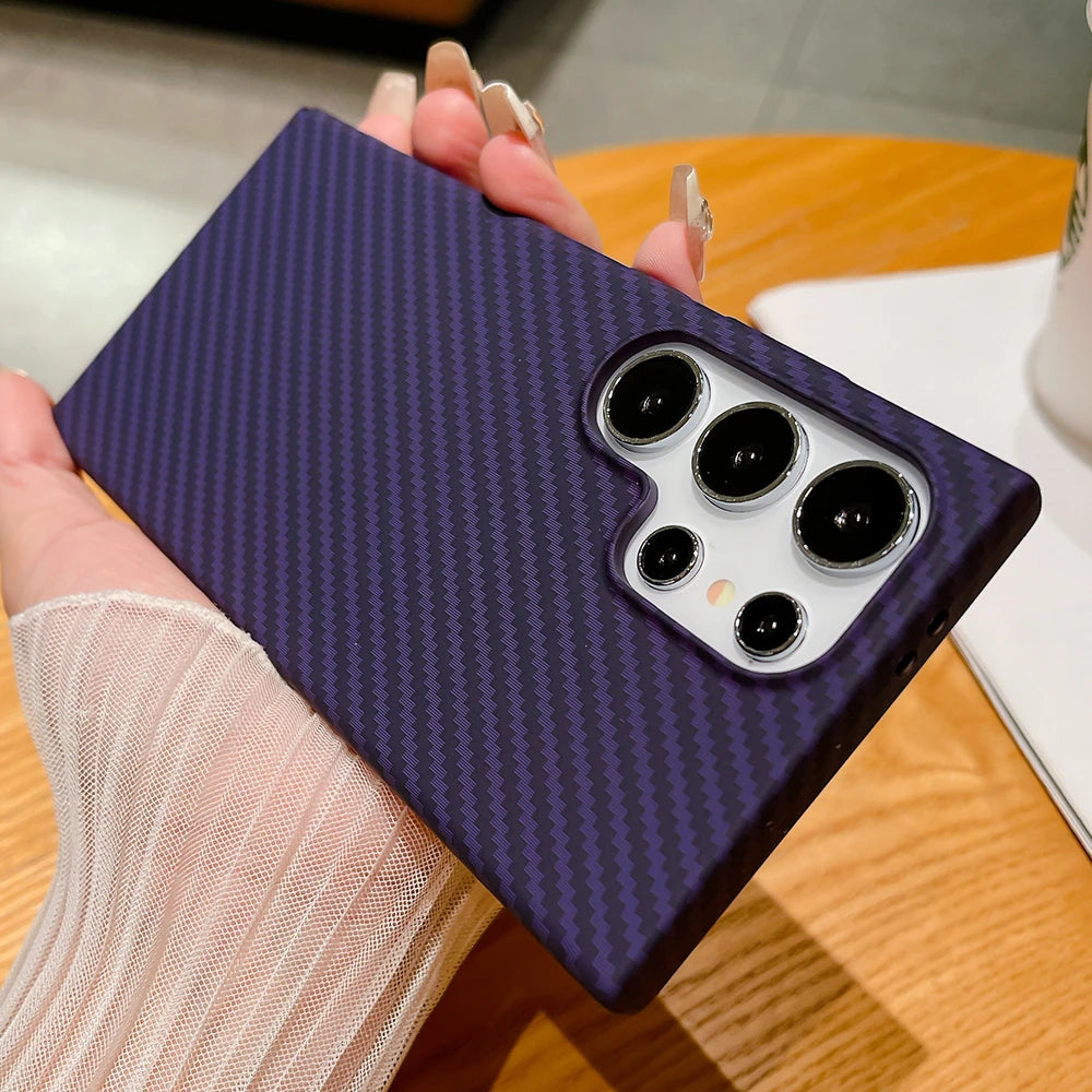 Ultra thin carbon fiber shockproof phone case samsung - product image