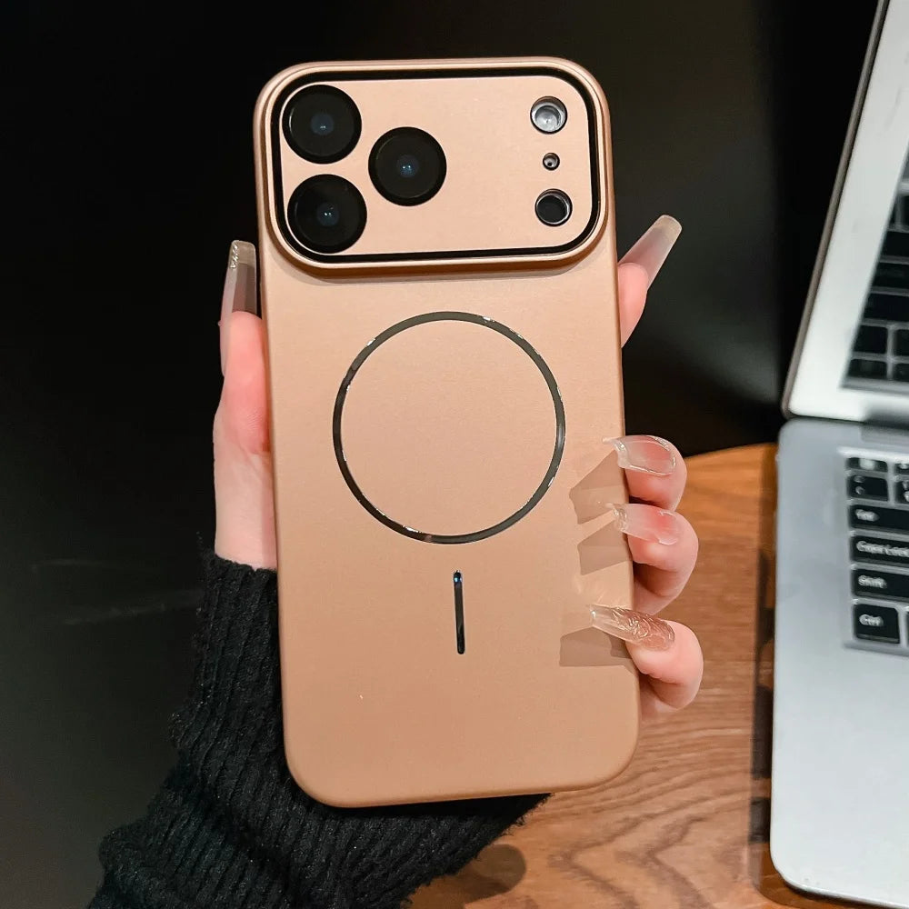 Ultra thin matte magnetic glass lens protection case - product image