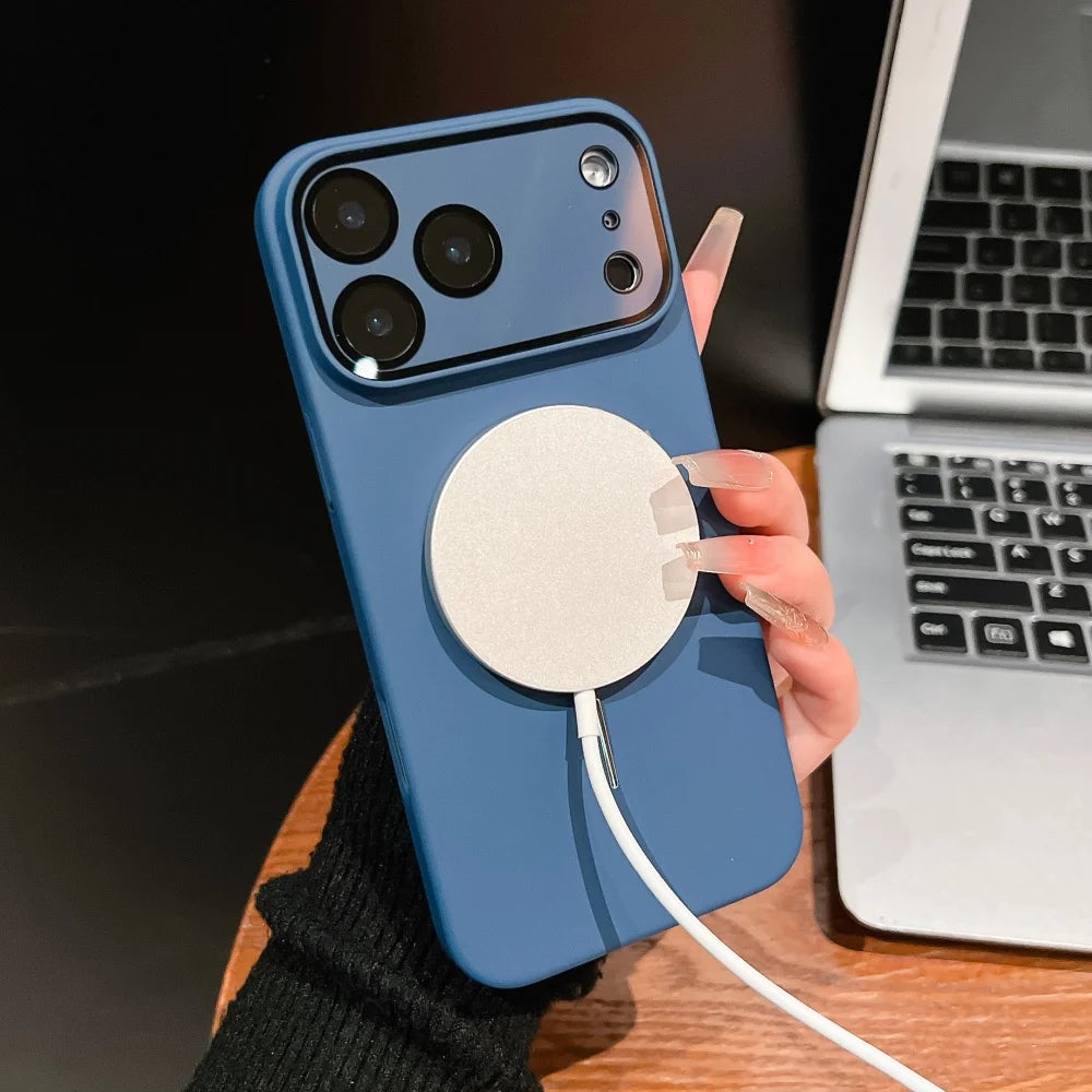 Ultra thin matte magnetic glass lens protection case - product image