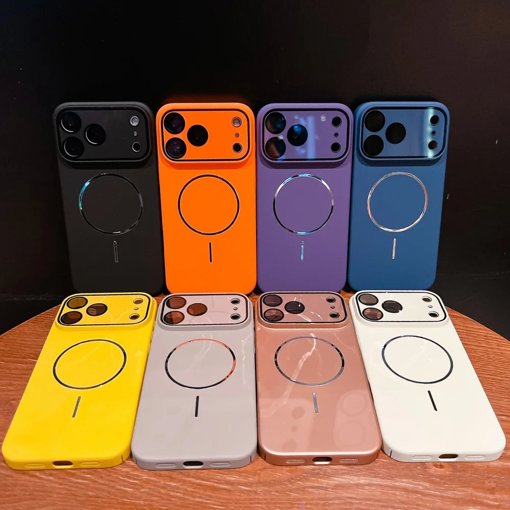 Ultra thin matte magnetic glass lens protection case - product image