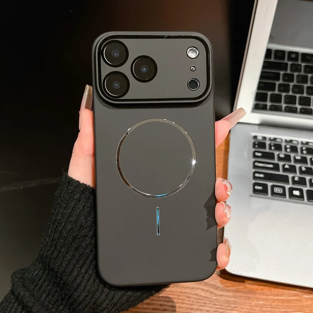 Ultra thin matte magnetic glass lens protection case - product image