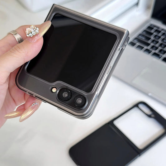 Ultra thin matte transparent hard pc phone case samsung z flip - product image