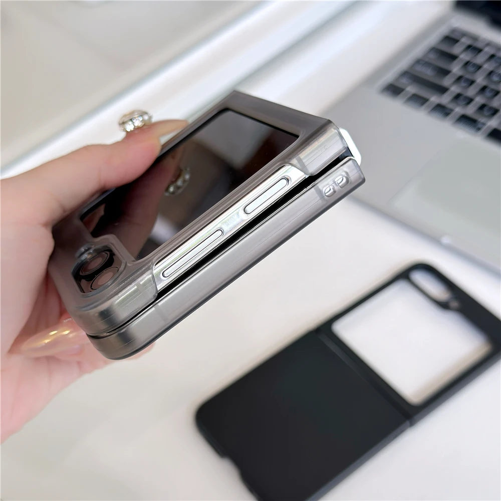 Ultra thin matte transparent hard pc phone case samsung z flip - product image