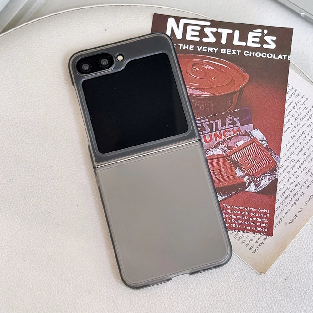 Ultra thin matte transparent hard pc phone case samsung z flip - product image