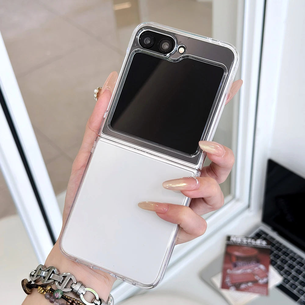 Ultra thin matte transparent hard pc phone case samsung z flip - product image