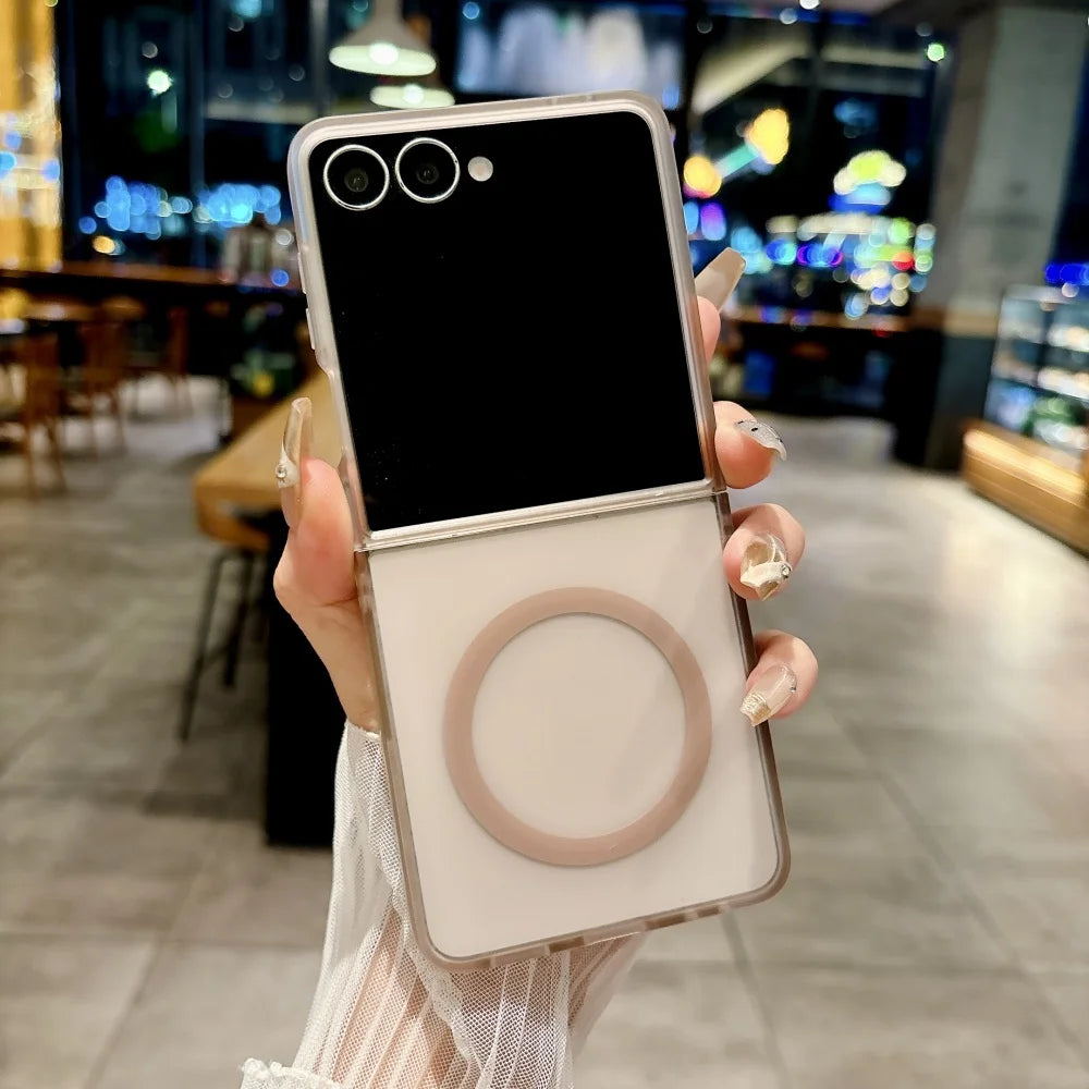 Ultra thin matte transparent magnetic case - product image