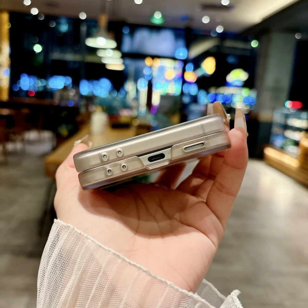 Ultra thin matte transparent magnetic case - product image