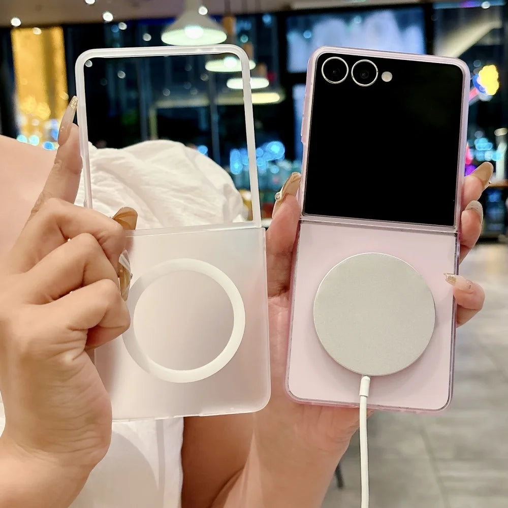 Ultra thin matte transparent magnetic case - product image