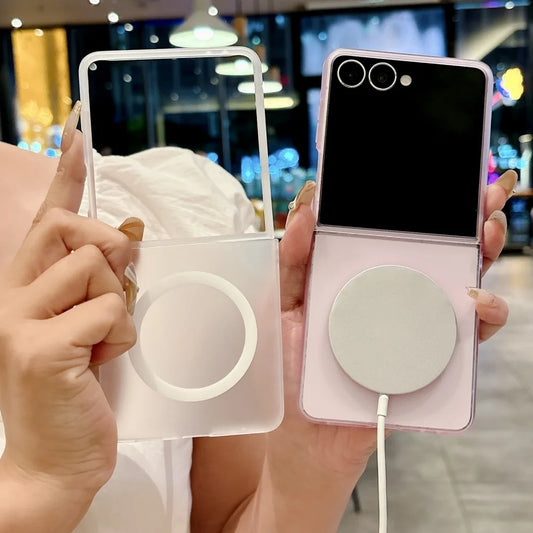 Ultra thin matte transparent magnetic case - product image