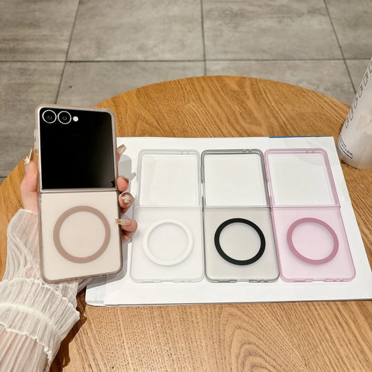 Ultra thin matte transparent magnetic case - product image