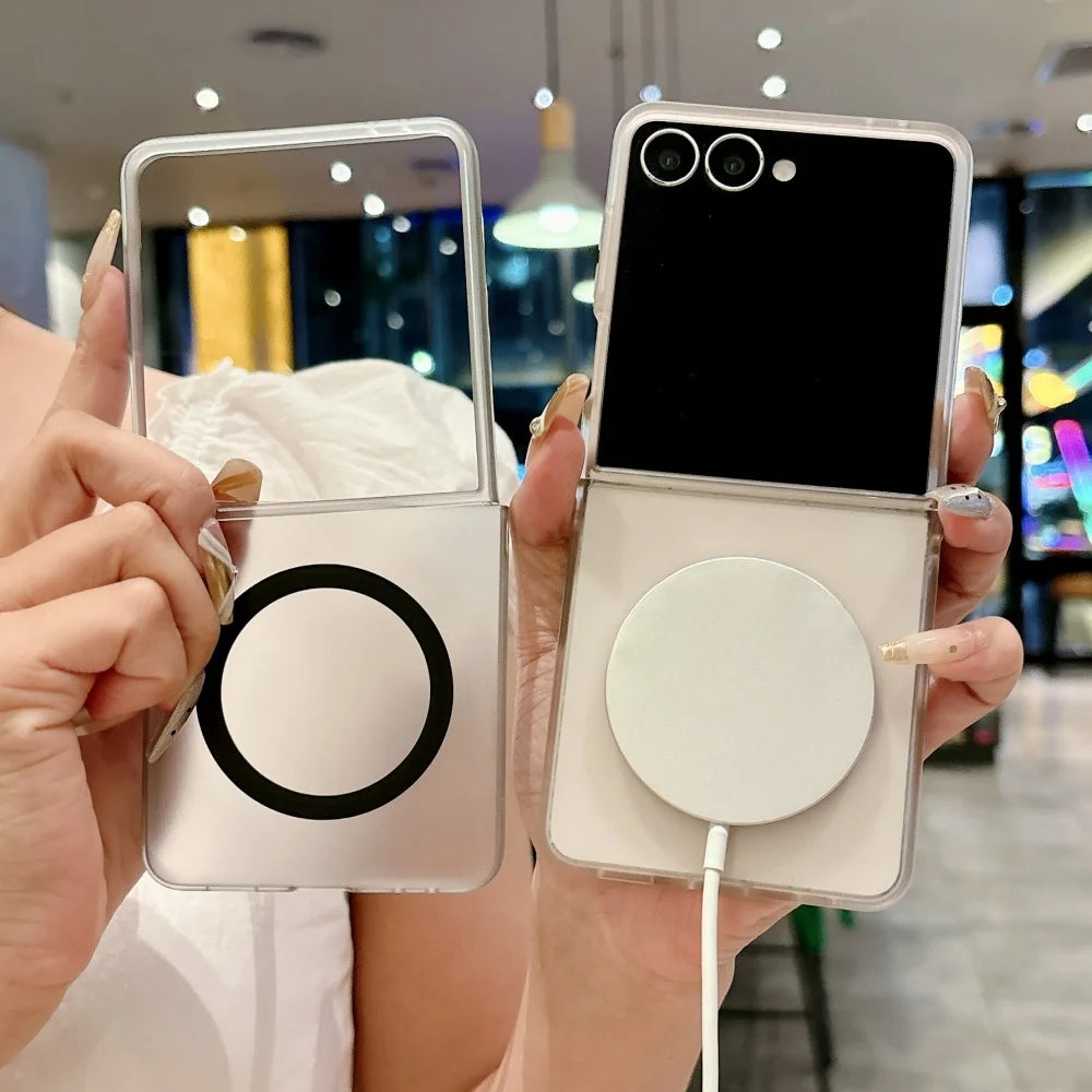 Ultra thin matte transparent magnetic case - product image