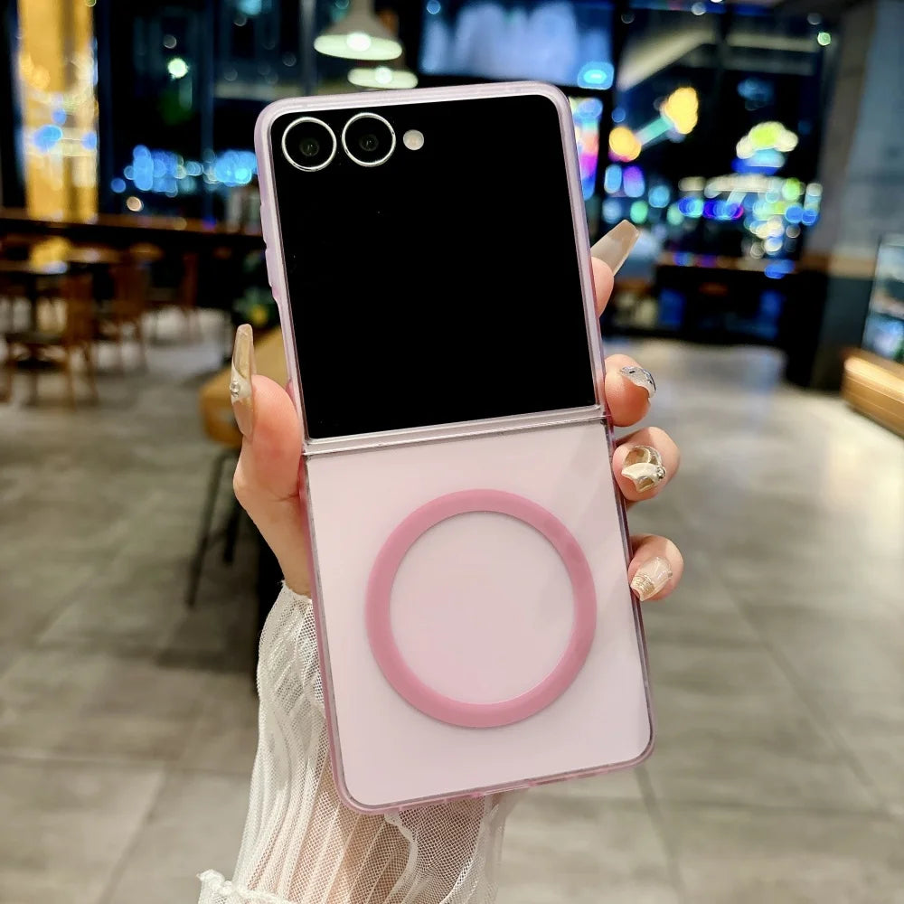 Ultra thin matte transparent magnetic case - product image