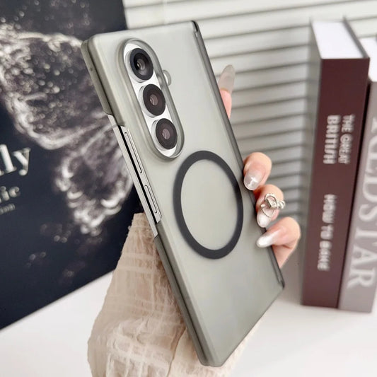 Ultra thin transparent magnetic shockproof case samsung z fold - product image