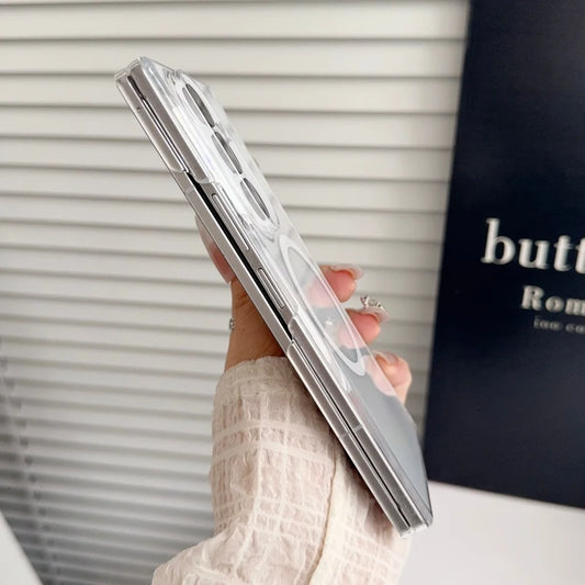 Ultra thin transparent magnetic shockproof case samsung z fold - product image