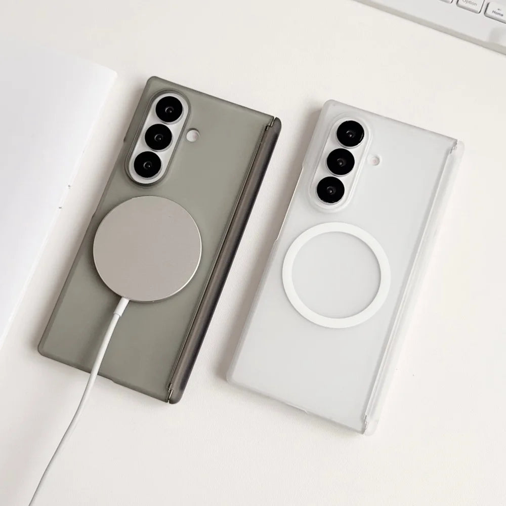 Ultra thin transparent magnetic shockproof case samsung z fold - product image