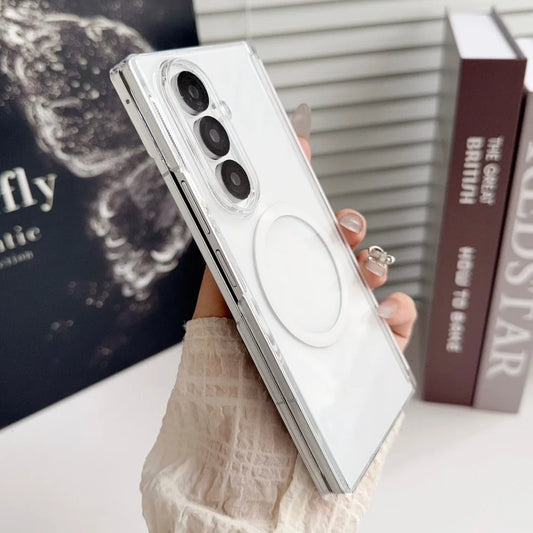 Ultra thin transparent magnetic shockproof case samsung z fold - product image