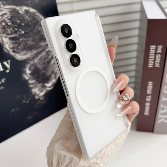 Ultra thin transparent magnetic shockproof case samsung z fold - product image