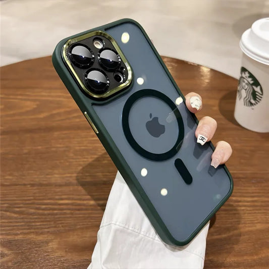 Wireless charge magnetic clear camera protection case - product image