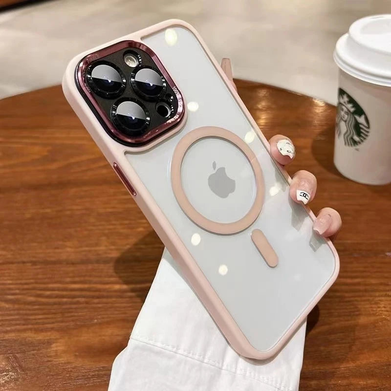 Wireless charge magnetic clear camera protection case - product image