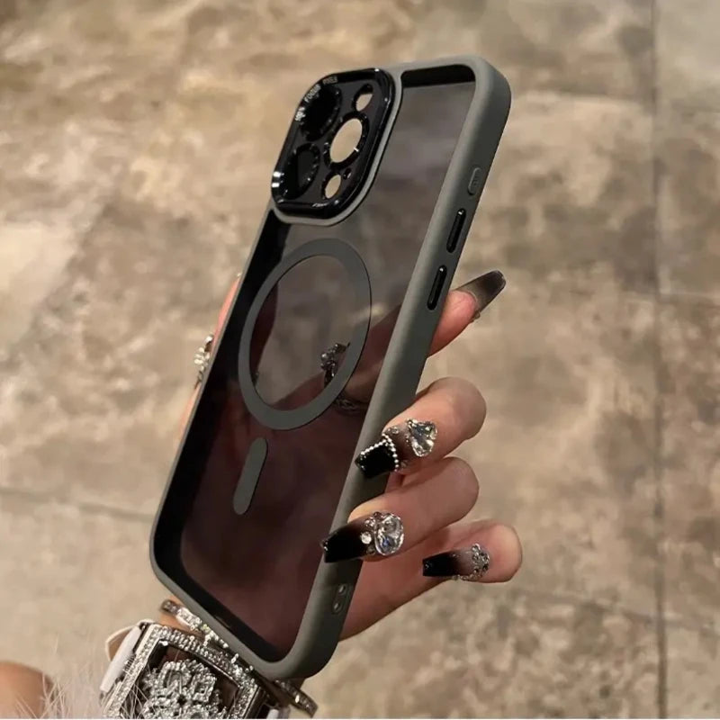 Wireless charge magnetic clear camera protection case - product image