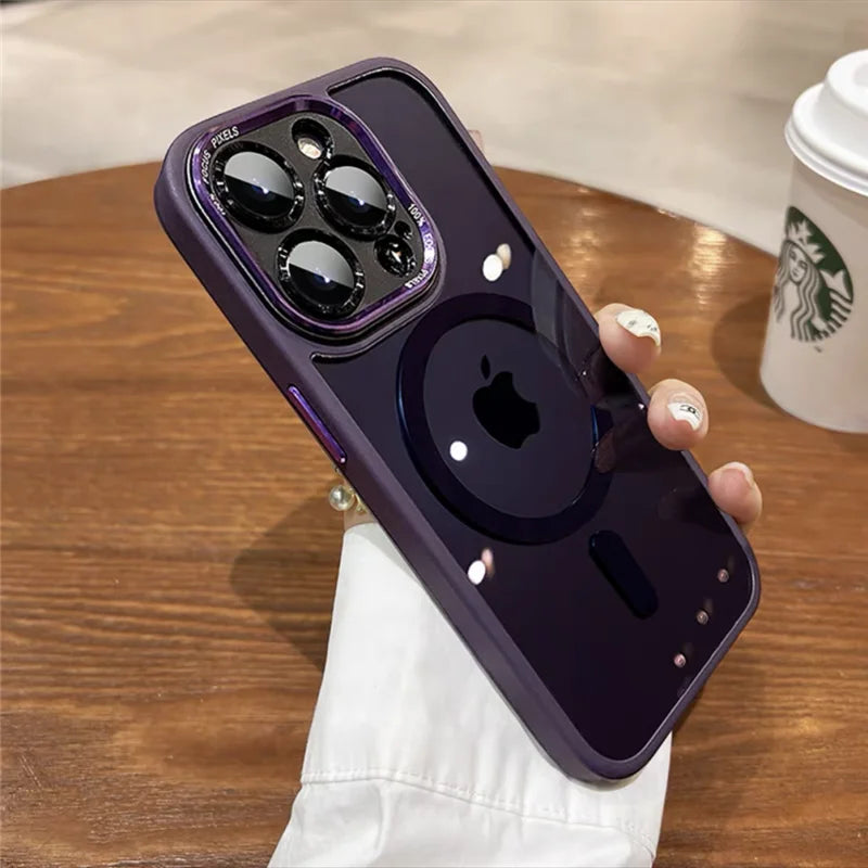 Wireless charge magnetic clear camera protection case - product image