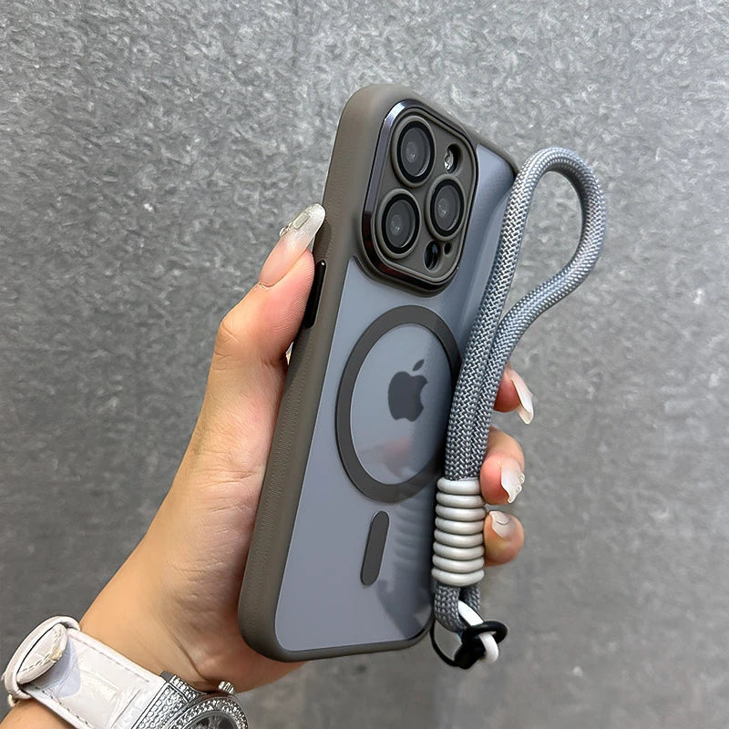 Wrist strap magnetic clear shockproof case - product image