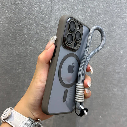 Wrist strap magnetic clear shockproof case - product image