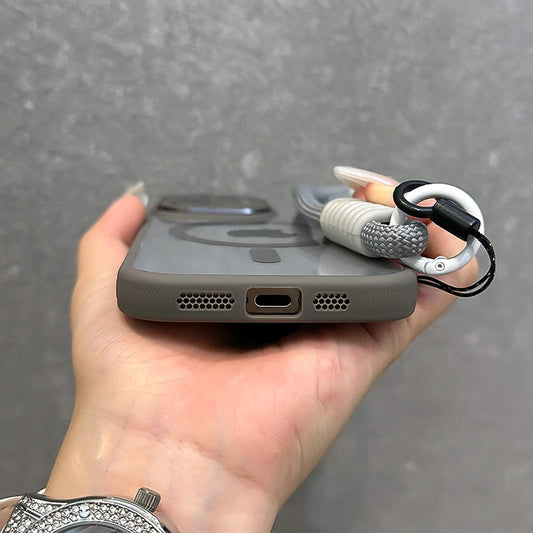 Wrist strap magnetic clear shockproof case - product image