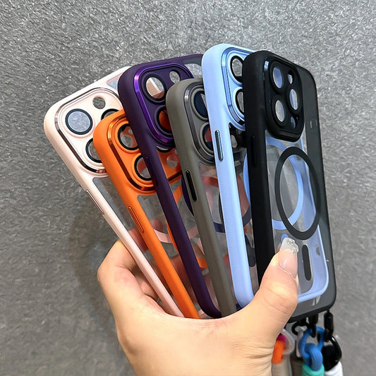 Wrist strap magnetic clear shockproof case - product image