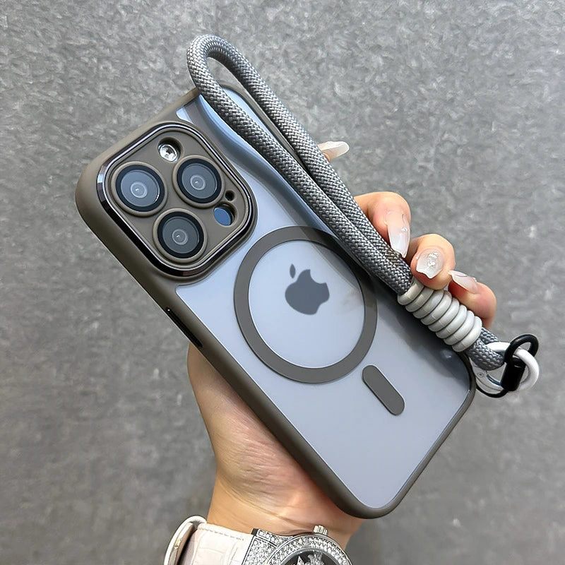 Wrist strap magnetic clear shockproof case - product image