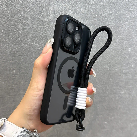 Wrist strap magnetic clear shockproof case - product image