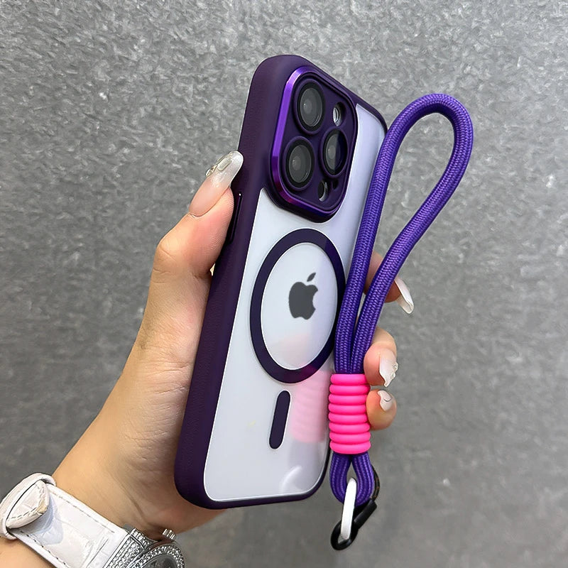 Wrist strap magnetic clear shockproof case - product image