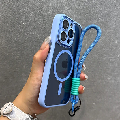 Wrist strap magnetic clear shockproof case - product image